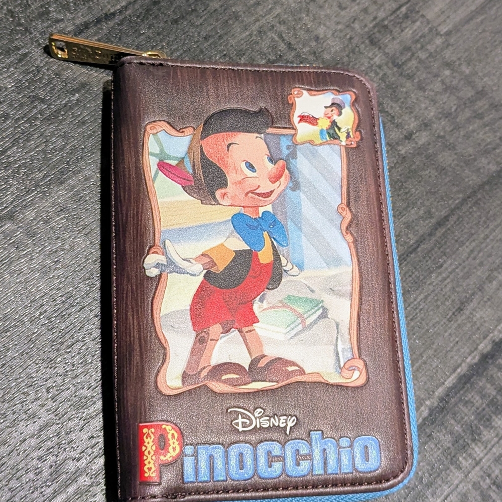 Disney Loungefly Pinocchio Brown Wallet